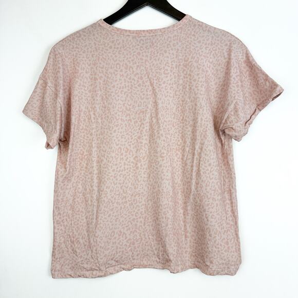 Hatch Leopard Print Tee Shirt Pink - Size 0 XS - Picture 5 of 8